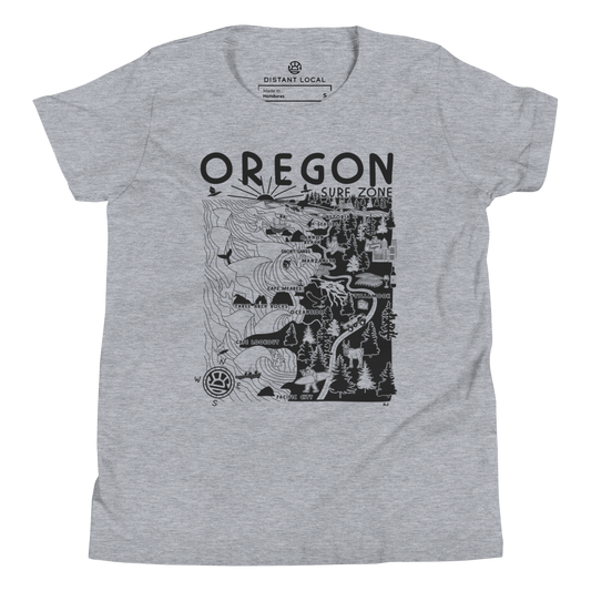 OREGON Kids Unisex Map T-Shirt