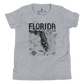 FLORIDA Kids Unisex Map T-Shirt