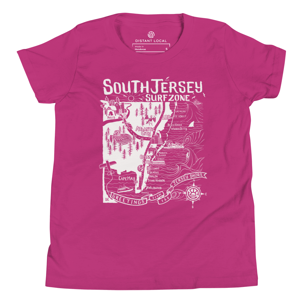 SOUTH JERSEY Kids Unisex Map T-Shirt