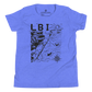 LONG BEACH ISLAND Kids Unisex Map T-Shirt
