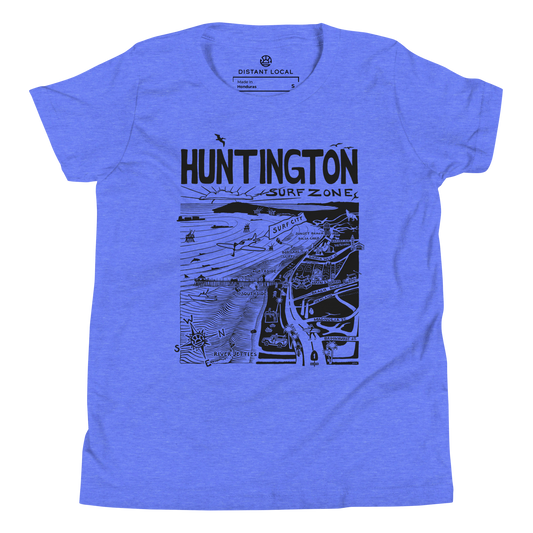HUNTINGTON Kids Unisex Map T-Shirt
