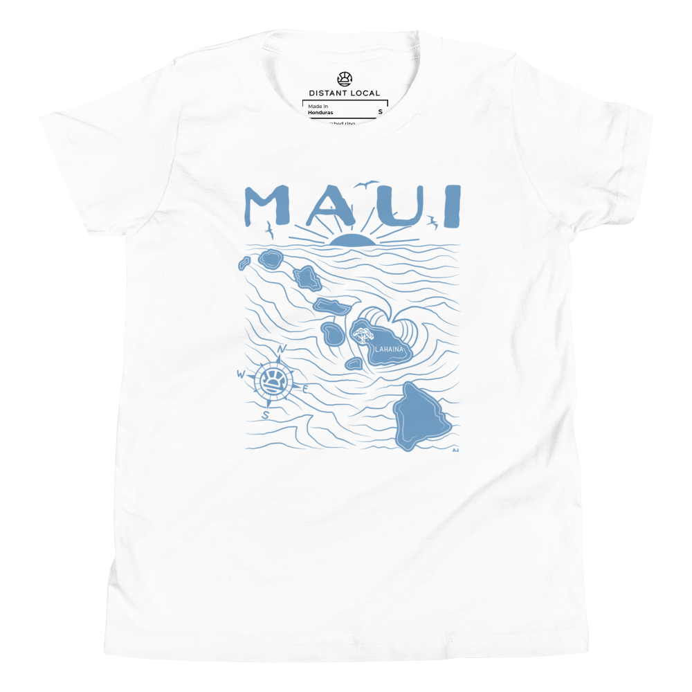 MAUI FUNDRAISER Unisex Kids Map T-Shirt