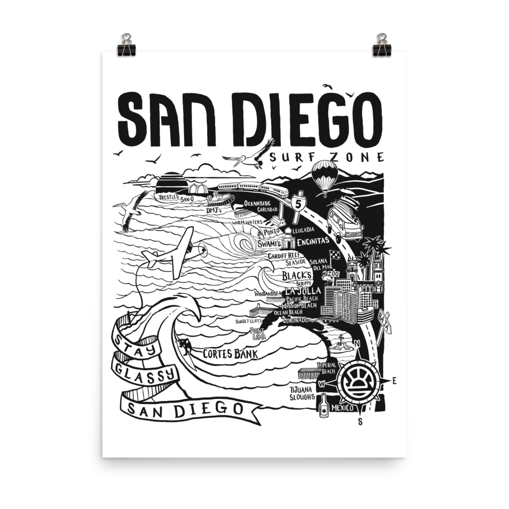 SAN DIEGO Map Poster