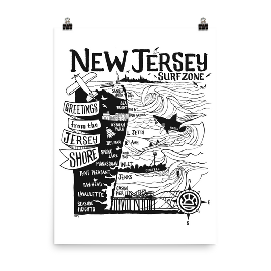 NEW JERSEY Map Poster