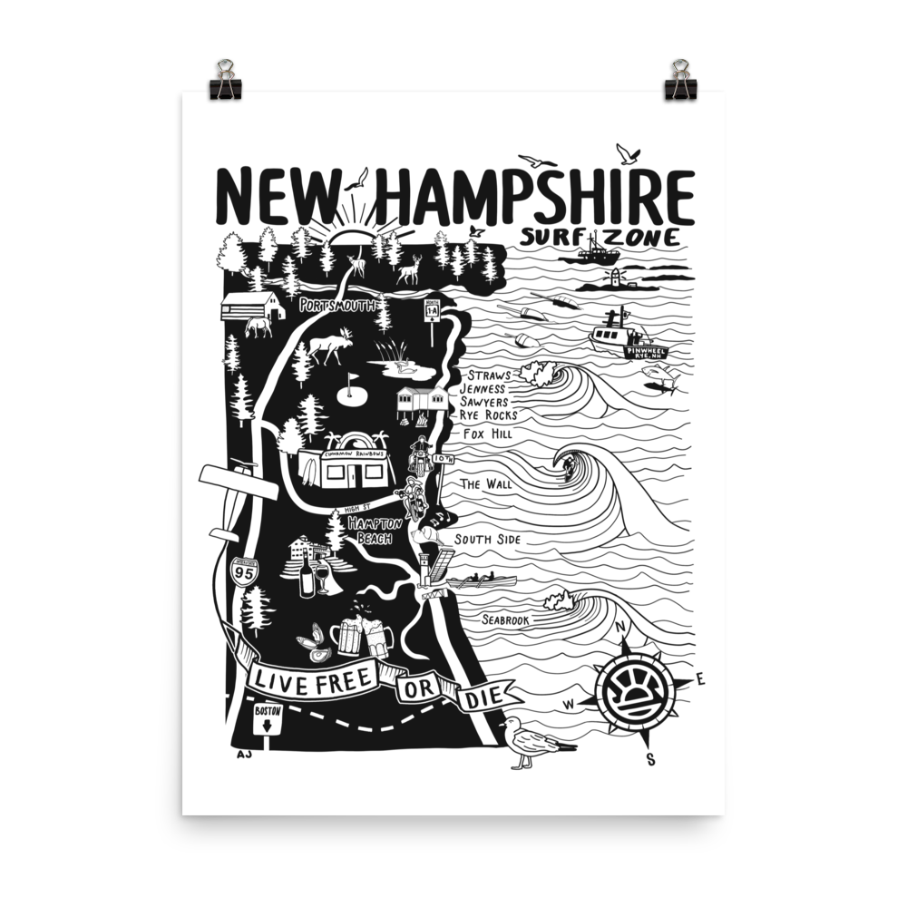 NEW HAMPSHIRE Map Poster