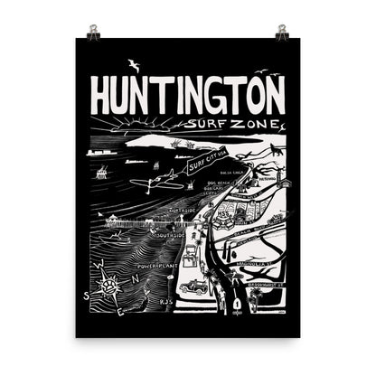 HUNTINGTON Map Poster