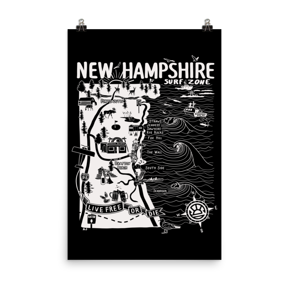 NEW HAMPSHIRE Map Poster