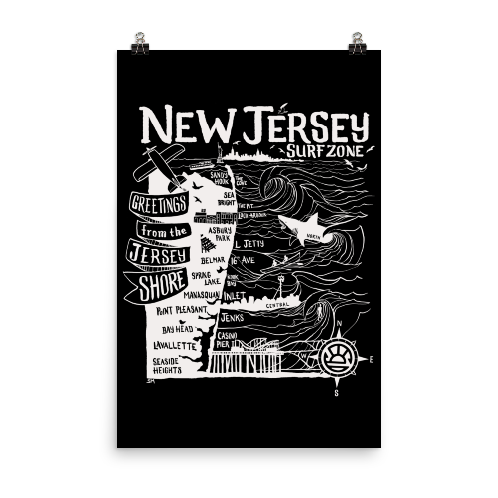 NEW JERSEY Map Poster