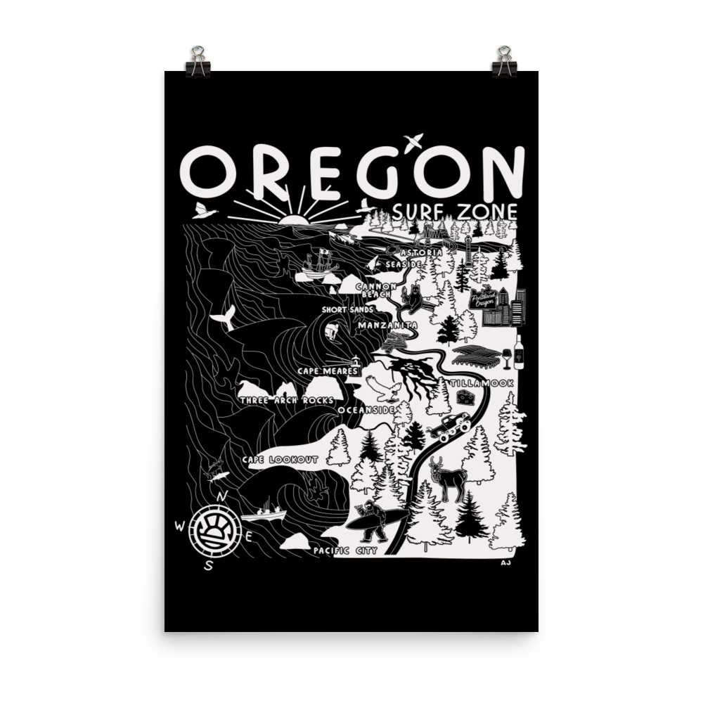OREGON Map Poster