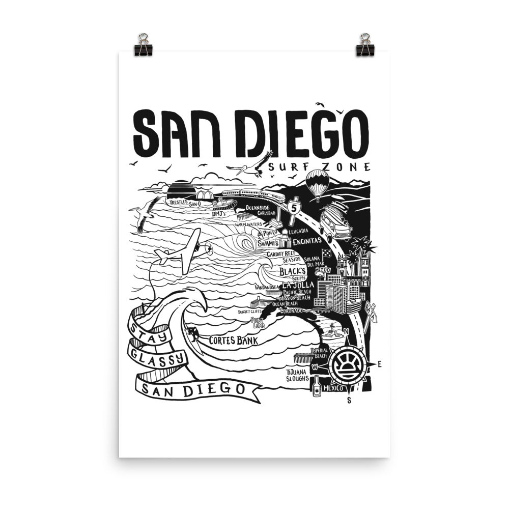 SAN DIEGO Map Poster