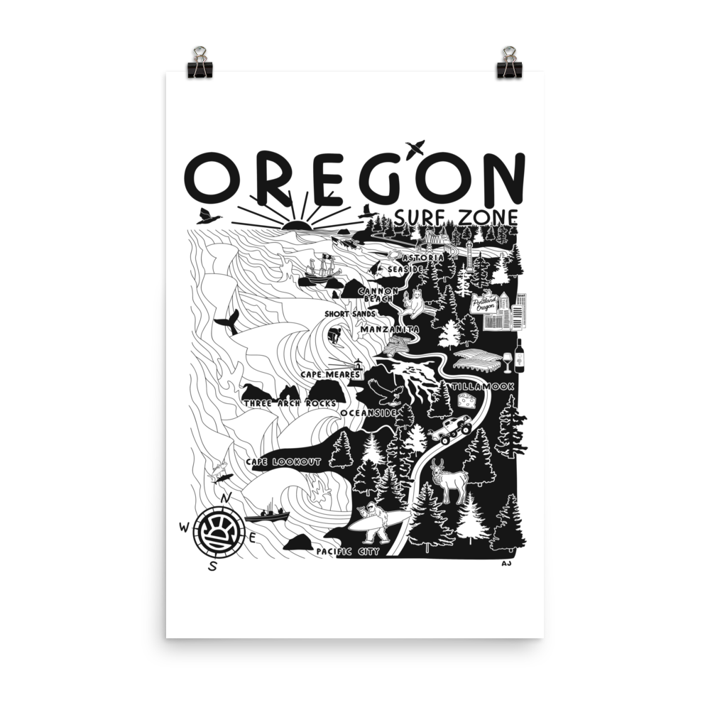 OREGON Map Poster