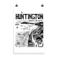 HUNTINGTON Map Poster