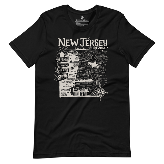 NORTH JERSEY Unisex Map T-Shirt