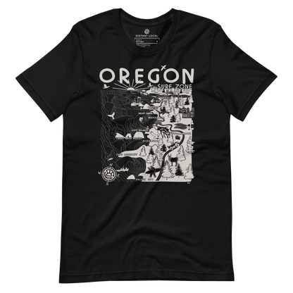 Oregon Surf Map T-Shirt - Coastal Apparel by Distant Local Oregon Surf Map T-Shirt - Coastal Apparel by Distant Local