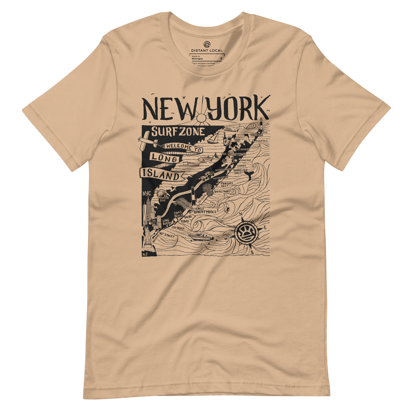 Put Queens on map new york city nyc word T-shirt-PL – Polozatee